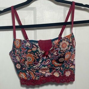 Adore Me Multicolored Floral Corset Bra